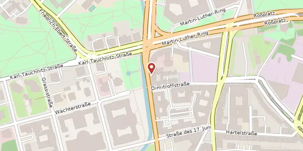 Karte der Umgebung von Harkortstraße 5, 04107 Leipzig