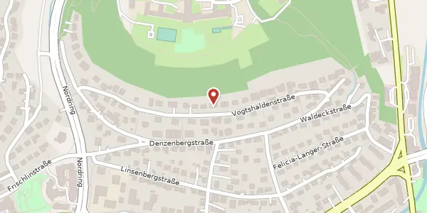 Karte der Umgebung von Vogtshaldenstraße 29, 72074 Tübingen