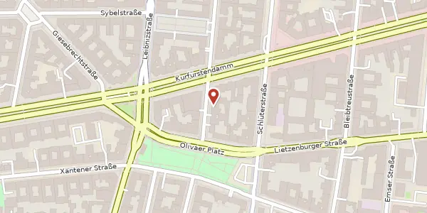Karte der Umgebung von Wielandstraße 27, 10707 Berlin