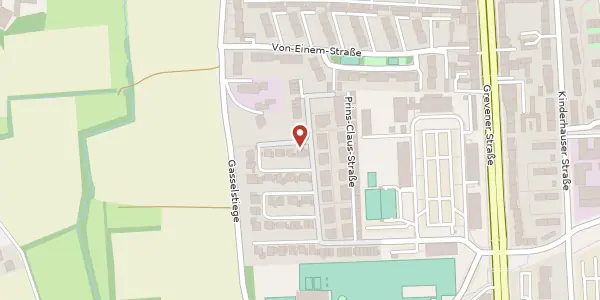 Karte der Umgebung von Prins-Claus-Str. 109, 48159 Münster