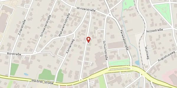 Karte der Umgebung von Rennerbergstraße 14, 01445 Radebeul
