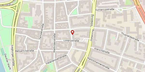 Karte der Umgebung von Helenenwallstr. 9, 50679 Köln