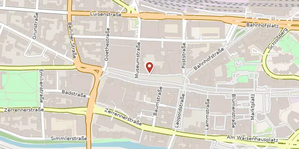 Karte der Umgebung von Westliche Karl-Friedrich-Straße 74, 75172 Pforzheim