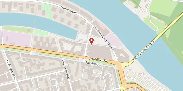 Karte der Umgebung von Hafenplatz 3, 63067 Offenbach