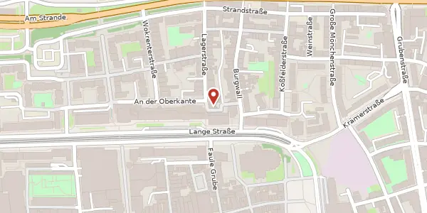 Karte der Umgebung von Lagerstraße 45, 18055 Rostock