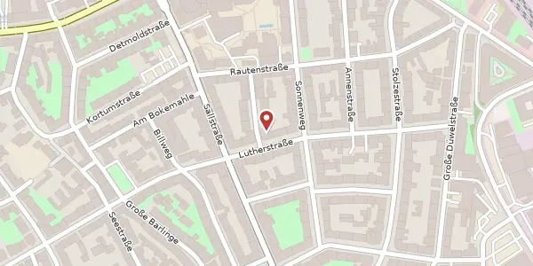 Karte der Umgebung von Lutherstraße 65, 30171 Hannover