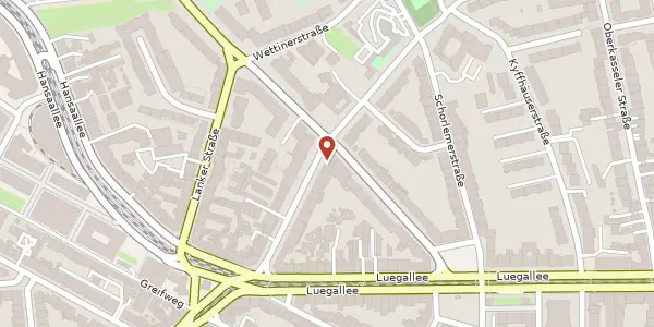 Karte der Umgebung von Quirinstr. 22, 40545 Düsseldorf