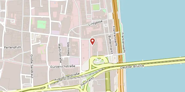 Karte der Umgebung von Heumarkt 50, 50667 Köln