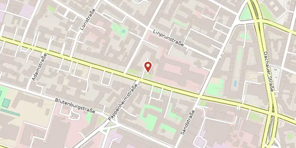 Karte der Umgebung von Nymphenburger Str. 20, 80335 München