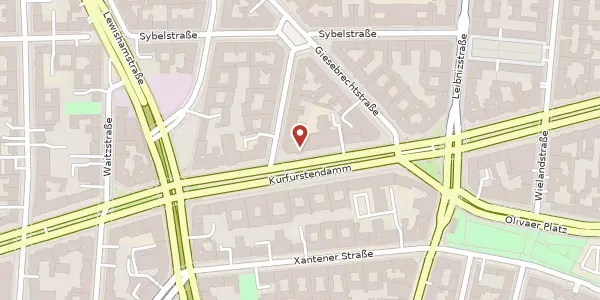 Karte der Umgebung von Kurfürstendamm 66, 10707 Berlin