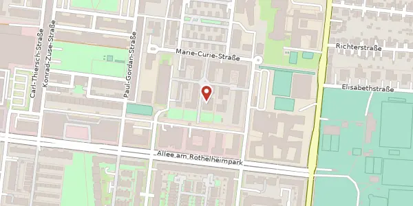 Karte der Umgebung von Marie-Curie-Str. 21, 91052 Erlangen