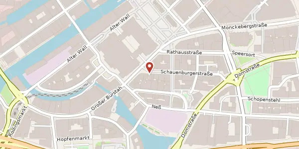 Karte der Umgebung von Schauenburgerstraße 55-57, 20095 Hamburg