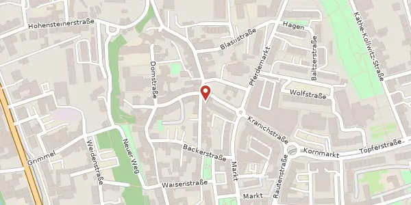 Karte der Umgebung von Kranichstraße 20, 99734 Nordhausen