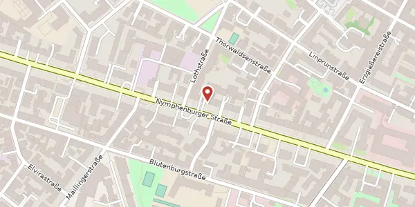 Karte der Umgebung von Nymphenburger Str. 64, 80335 München