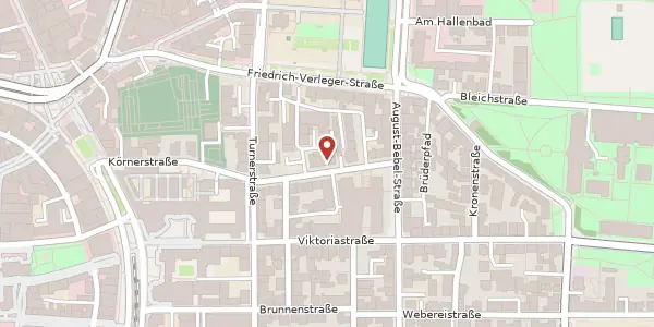Karte der Umgebung von Falkstr. 9, 33602 Bielefeld