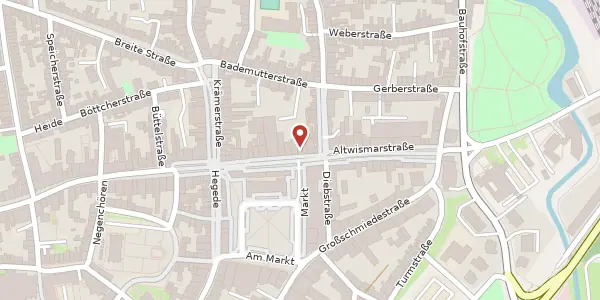 Karte der Umgebung von Hinter dem Rathaus 7, 23966 Wismar