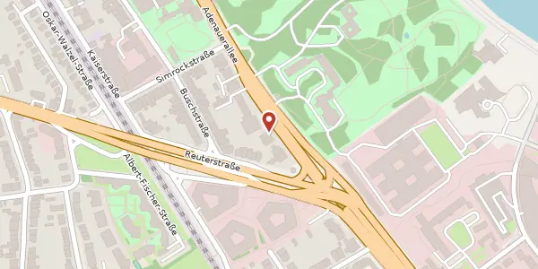 Karte der Umgebung von Adenauerallee 208-210, 53113 Bonn