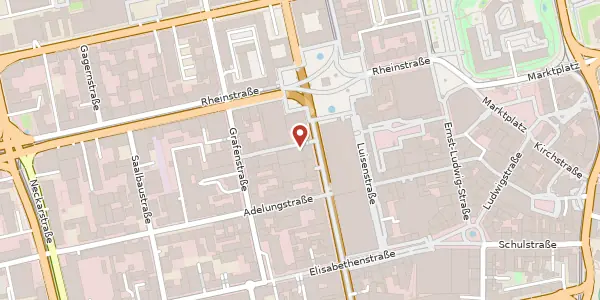 Karte der Umgebung von Wilhelminenstraße 7 A, 64283 Darmstadt