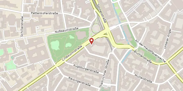 Karte der Umgebung von Lindwurmstr. 3, 80337 München