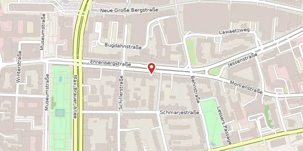 Karte der Umgebung von Ehrenbergstrasse 39, 22767 Hamburg
