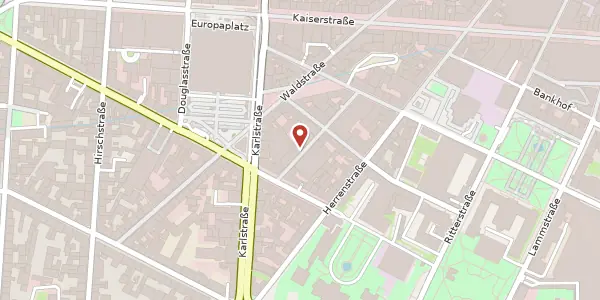 Karte der Umgebung von Bürgerstr. 14, 76133 Karlsruhe