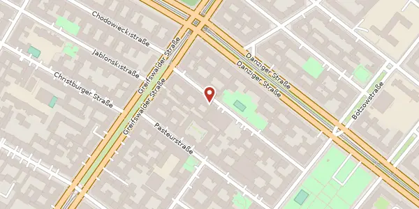 Karte der Umgebung von Dietrich-Bonhoeffer-Straße 5, 10407 Berlin