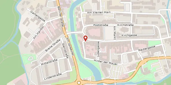 Karte der Umgebung von Hauptstr. 3-4, 15907 Lübben