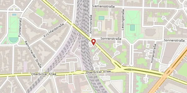 Karte der Umgebung von Hüttenstr. 109, 40227 Düsseldorf