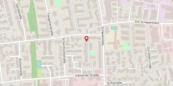 Karte der Umgebung von Elsbeth-Eich-Weg 24, 46485 Wesel