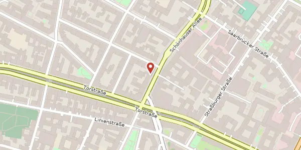 Karte der Umgebung von Schönhauser Allee 185, 10119 Berlin