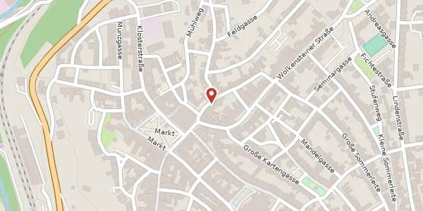 Karte der Umgebung von Bachgasse 1, 09456 Annaberg-Buchholz