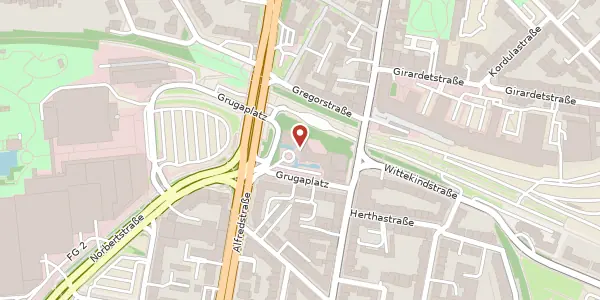 Karte der Umgebung von Grugaplatz 2, 45131 Essen