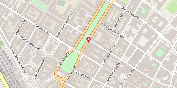 Karte der Umgebung von Kaiserstraße 24 a, 55116 Mainz