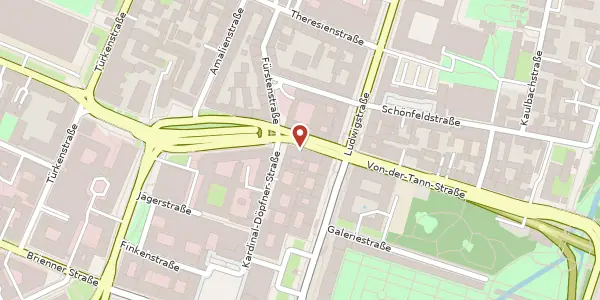 Karte der Umgebung von Oskar-von-Miller-Ring 36, 80333 München
