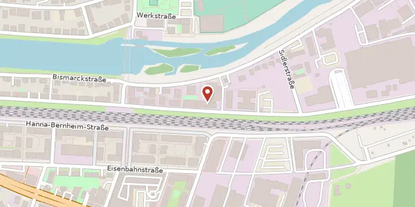 Karte der Umgebung von Bismarckstraße 70/1, 72072 Tübingen