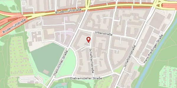 Karte der Umgebung von Schaftlachstr. 6, 81371 München