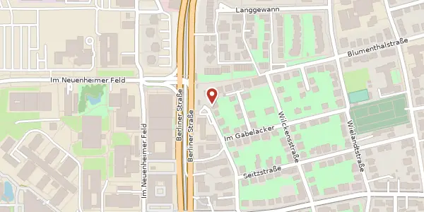 Karte der Umgebung von Gundolfstraße 18, 69120 Heidelberg