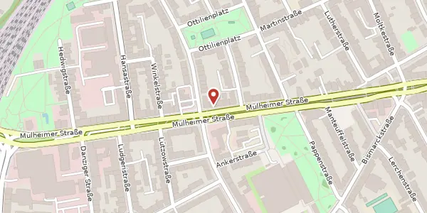 Karte der Umgebung von Mülheimer Str. 77, 47058 Duisburg