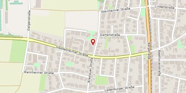 Karte der Umgebung von Königsberger Straße 3, 69493 Hirschberg an der Bergstraße