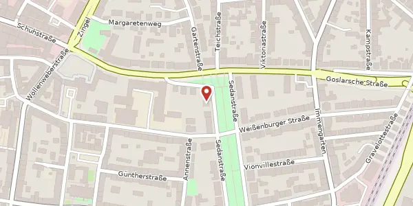 Karte der Umgebung von Sedanstraße 51, 31134 Hildesheim