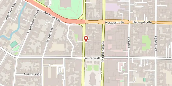 Karte der Umgebung von Elisabethstr. 44, 40217 Düsseldorf