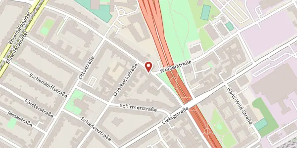 Karte der Umgebung von Nußbaumer Str. 19, 50823 Köln