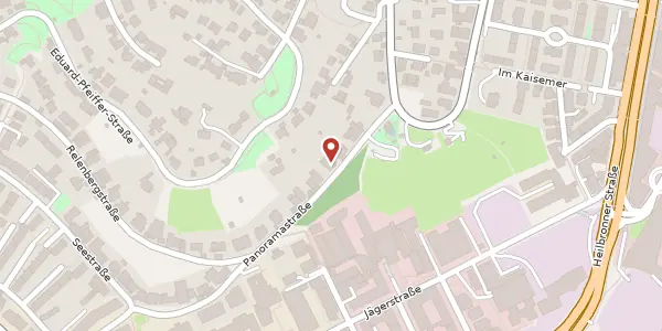 Karte der Umgebung von Panoramastraße 29, 70174 Stuttgart