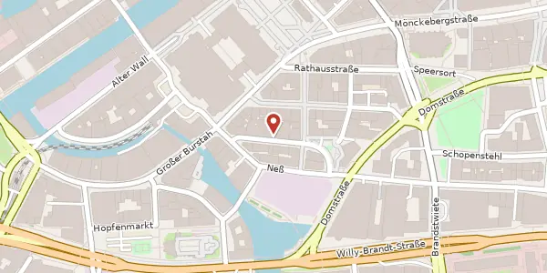 Karte der Umgebung von Große Bäckerstraße 9, 20095 Hamburg
