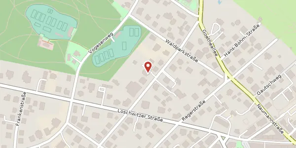 Karte der Umgebung von Prellerstraße 12, 01309 Dresden