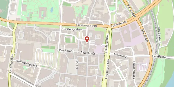 Karte der Umgebung von Schloßgasse 3 - 4, 07743 Jena