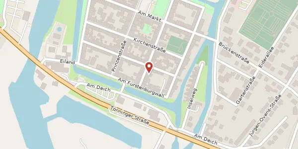 Karte der Umgebung von Prinzessstr. 7, 25840 Friedrichstadt