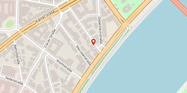 Karte der Umgebung von Worringerstr. 26, 50668 Köln