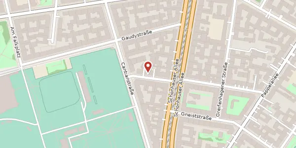 Karte der Umgebung von Milastraße 2, 10437 Berlin