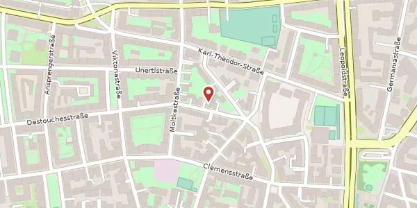 Karte der Umgebung von Destouchesstr. 4, 80803 München